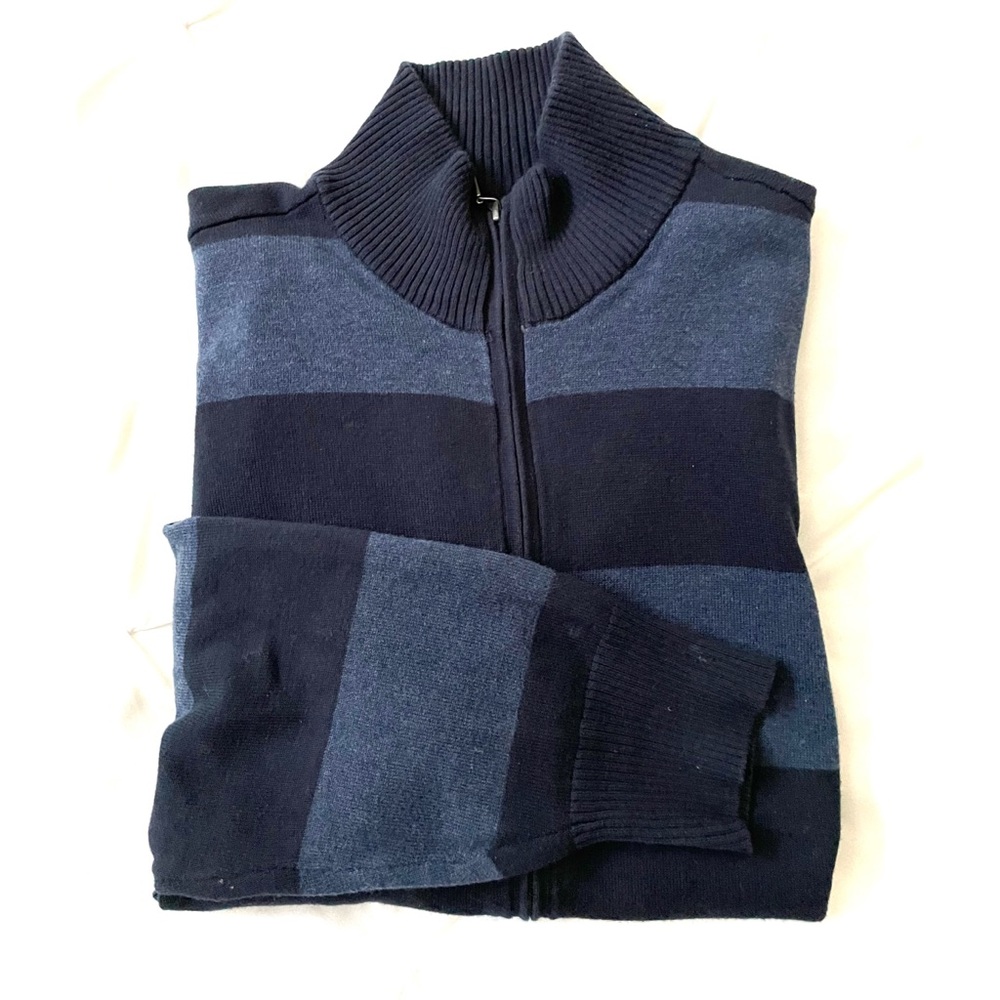 Denver Hayes Striped Zip Cardigan